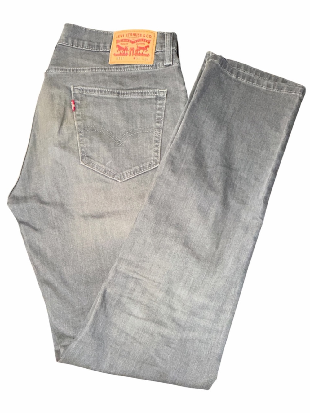 Levi’s 511 Size W34 L34 Gray Slim Jeans Made in Pakistan